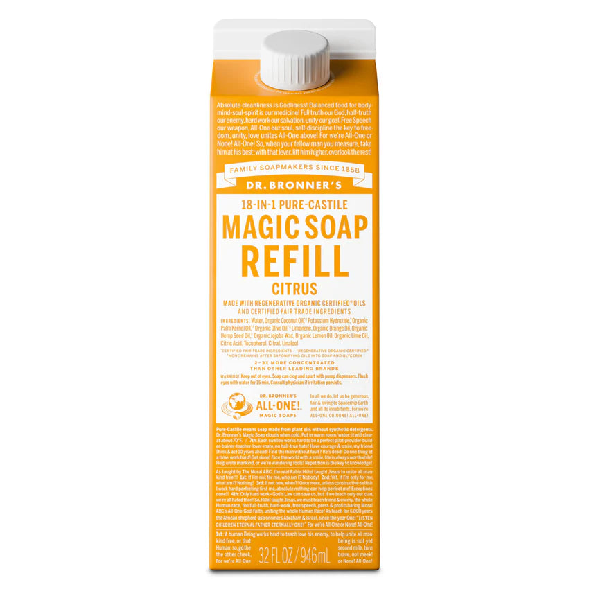 Citrus - Pure-Castile Magic Soap Refill