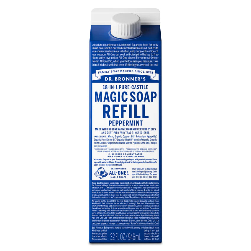 Peppermint - Pure-Castile Magic Soap Refill